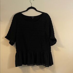 Torrid Women's Black Textured Blouse